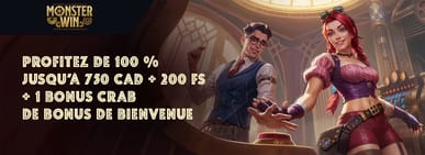 Le bonus de bienvenue du casino Monsterwin