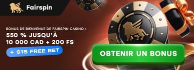 le bonus de bienvenue de fairspin casino