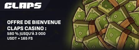 Bonus de bienvneue Claps Casino