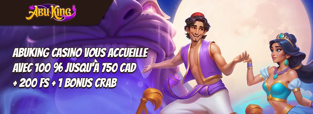 Le bonus de bienvenue abuking casino
