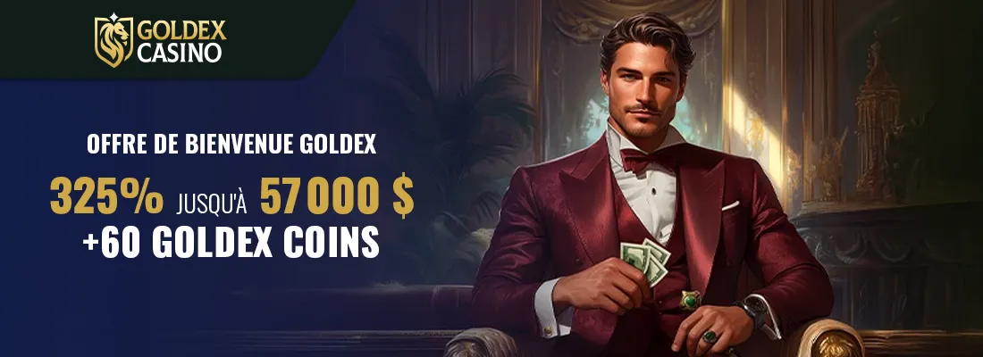 Le bonus de bienvenue goldex casino