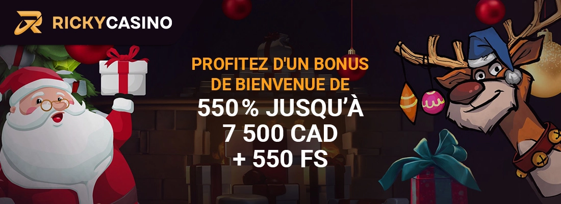 Le bonus de bienvenue ricky casino