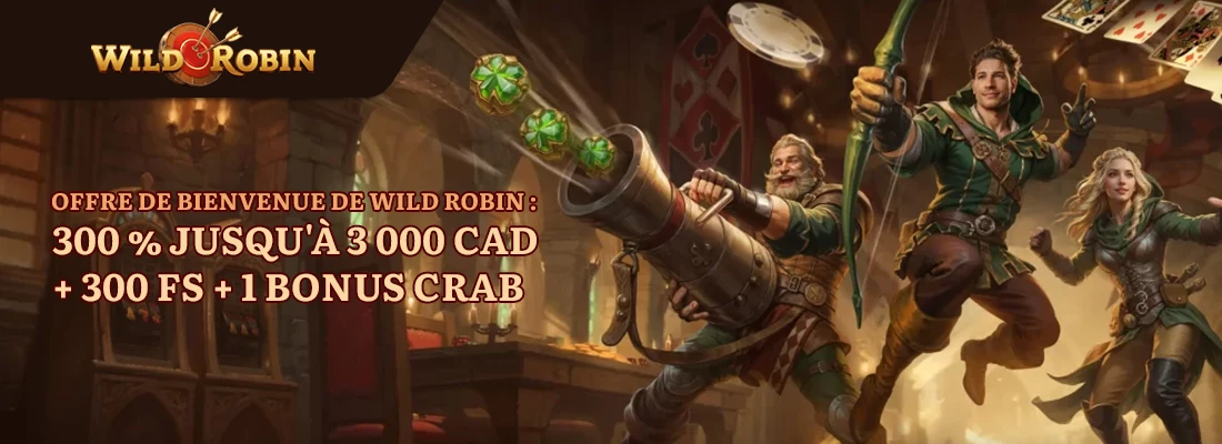 Le bonus de bienvenue wildrobin casino